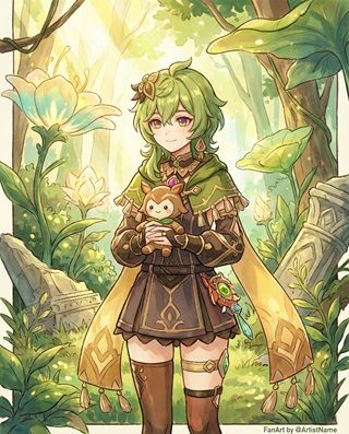 Collei Genshin Impact Character Art